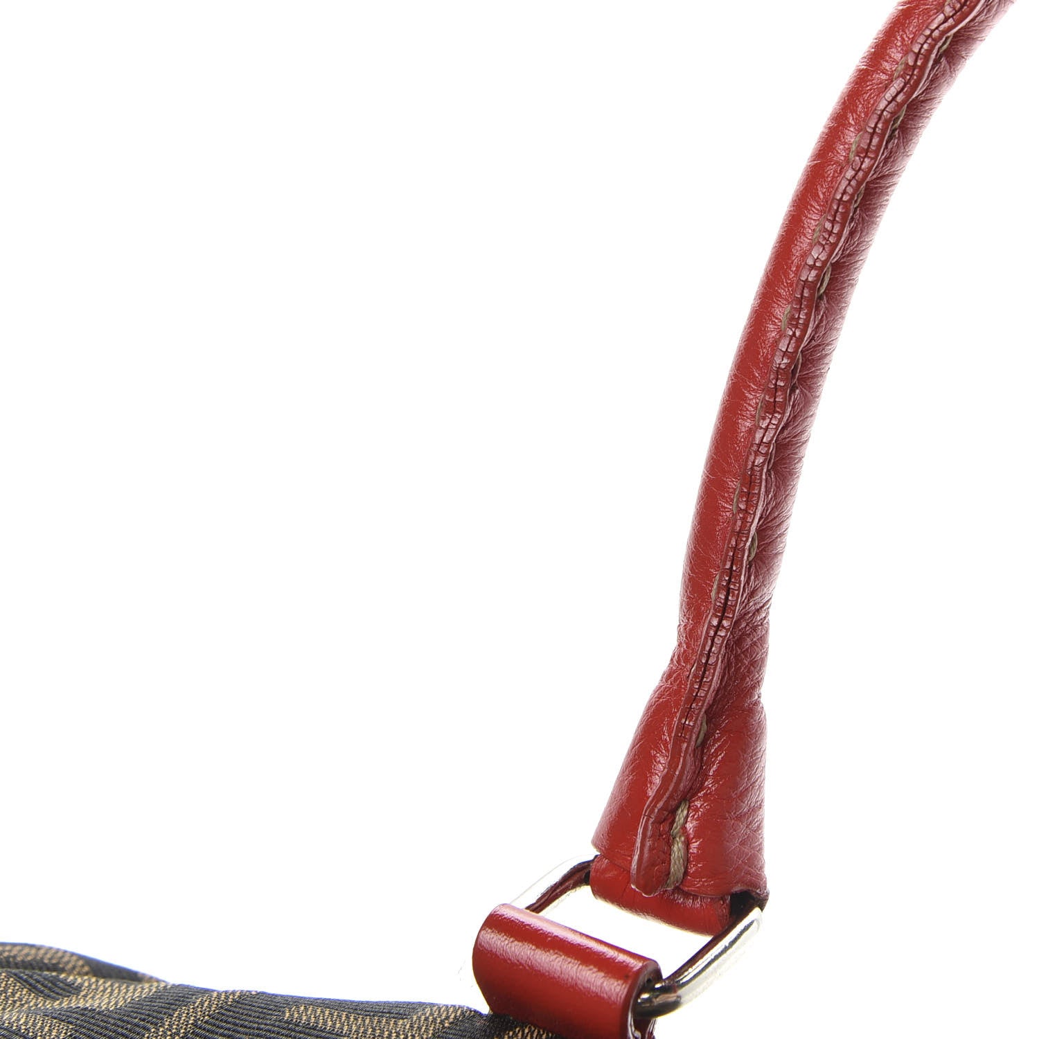 Fendi Zucca Cuoio Romano Selleria Medium Boston Tobacco Rosso Scuro 10 of 10