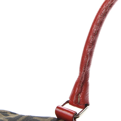 Fendi Zucca Cuoio Romano Selleria Medium Boston Tobacco Rosso Scuro 10 of 10