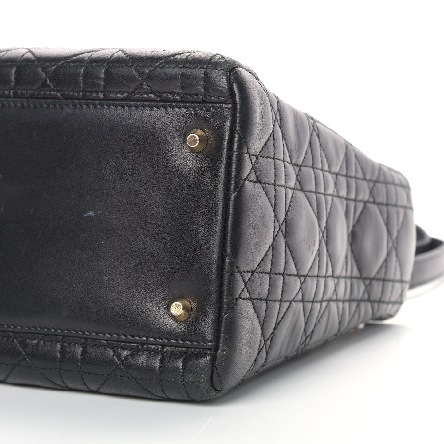 Lambskin Cannage Medium Lady Dior Black