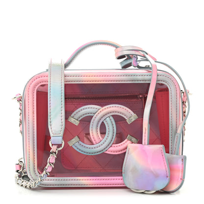 Chanel PVC Patent Calfskin Patent Lambskin Small CC Vanity Case Pink 1 of 10