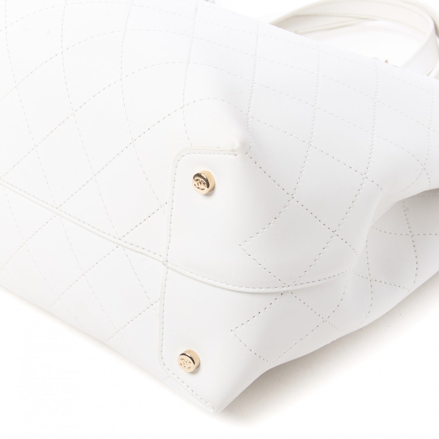 Calfskin Large Serial Shopper Tote White