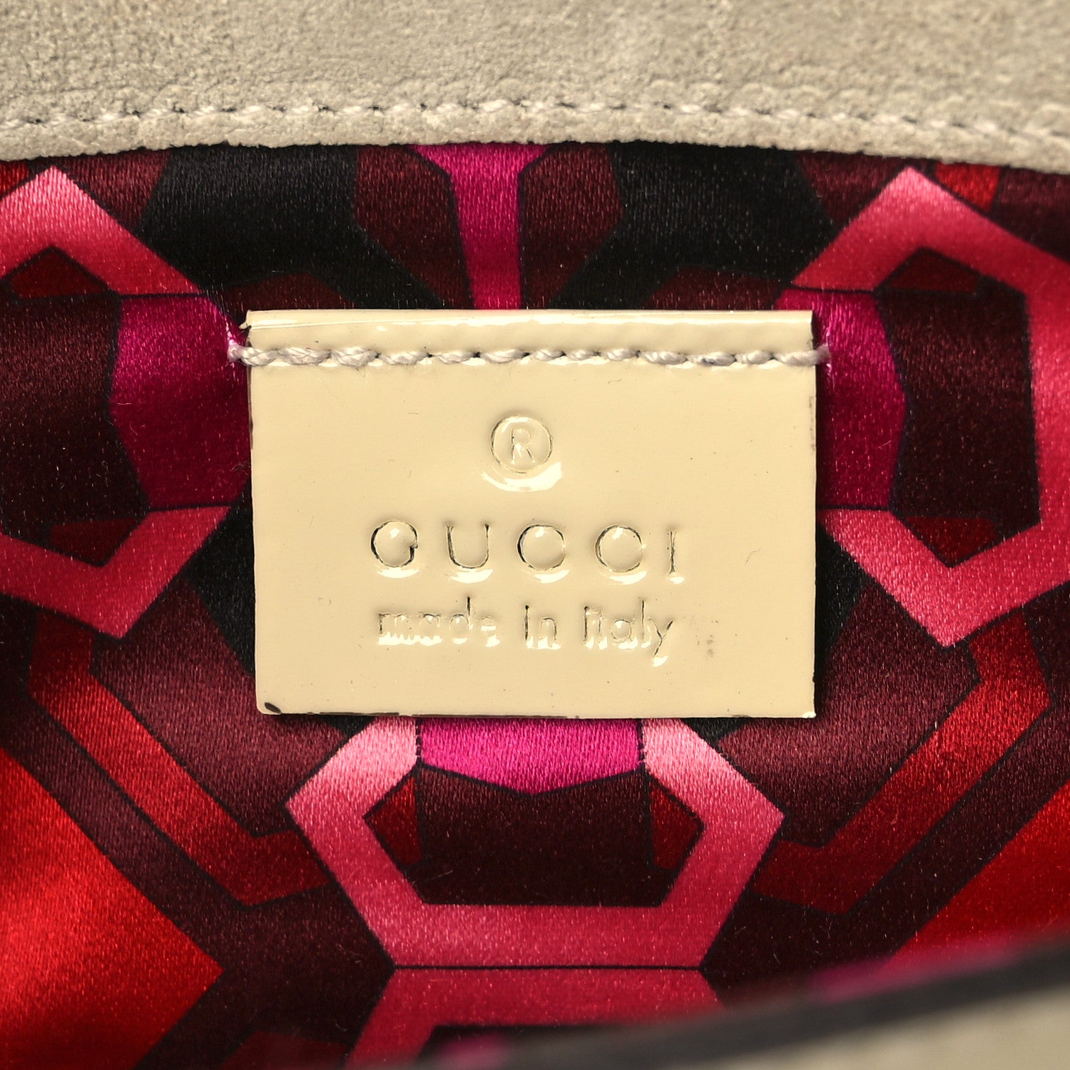 Gucci Patent Romy Clutch Off White 6 of 12