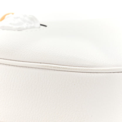 Versace Calfskin La Medusa Small Hobo Crossbody Optical White 10 of 12