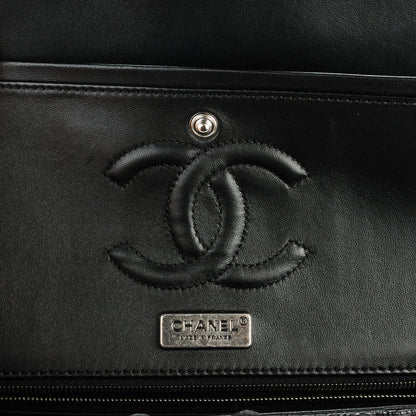 Chanel Embossed Python Medium Double Flap Black 6 of 8