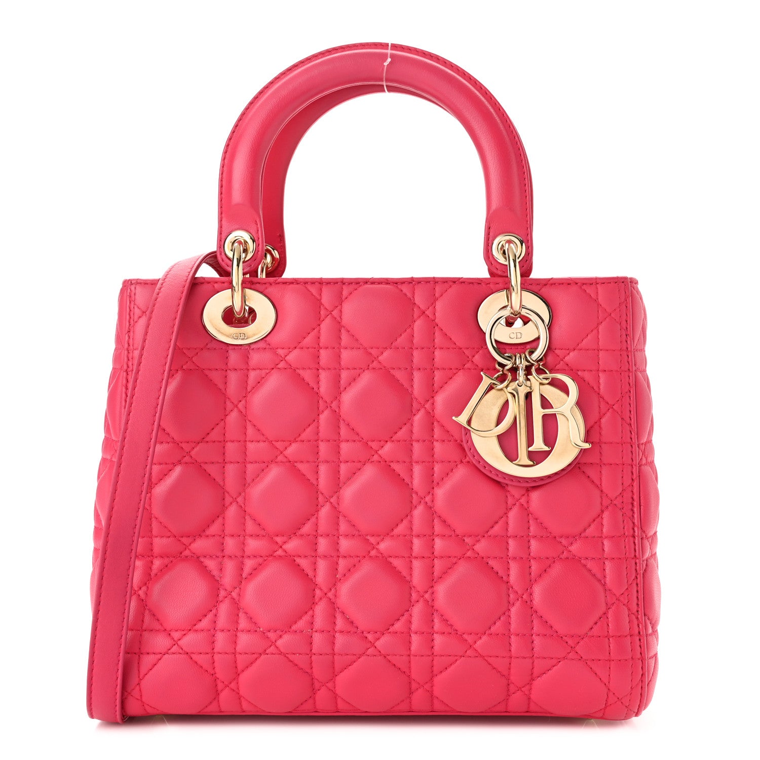 Christian Dior Lambskin Cannage Medium Lady Dior Pink 1 of 10