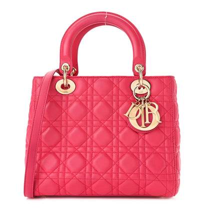 Christian Dior Lambskin Cannage Medium Lady Dior Pink 1 of 10