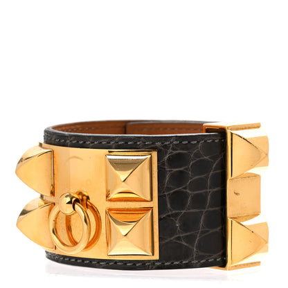 Hermes Matte Alligator Collier De Chien CDC Bracelet S Ebene 1 of 5