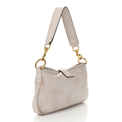 Miu Miu Nappa Old Hook Shoulder Bag Sabbia White 3 of 13