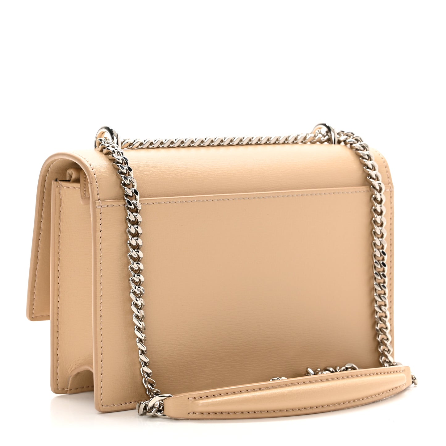 Calfskin Monogram Sunset Chain Wallet Nude Powder
