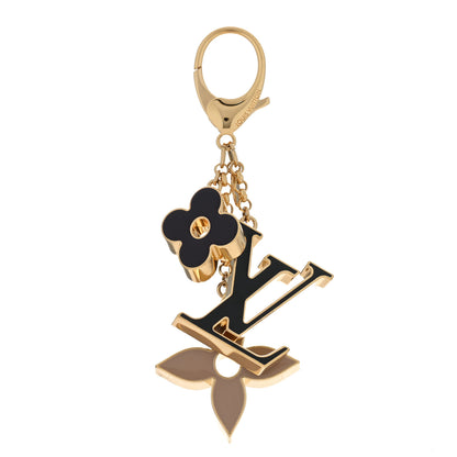 Louis Vuitton Metal Enamel Fleur De Monogram Bag Charm Dore 1 of 3