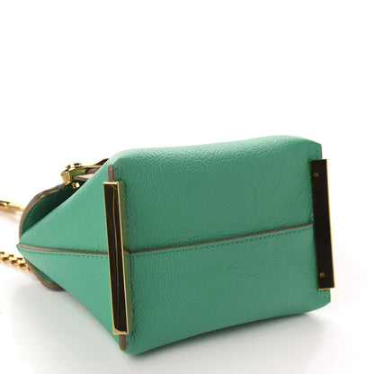 Chloe Calfskin Mini Clare Shoulder Bag Green Turquoise 4 of 9
