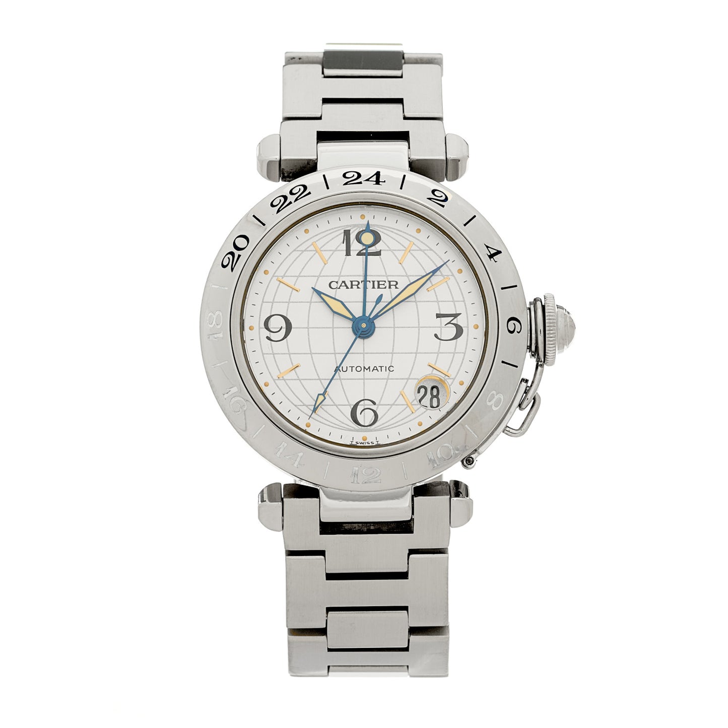 Stainless Steel 35mm Pasha GMT Automatic Watch