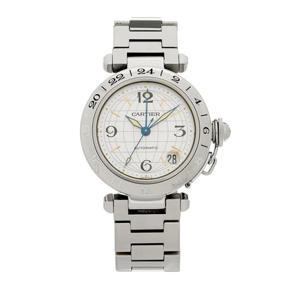 Cartier Stainless Steel 35mm Pasha GMT Automatic Watch 1 of 4