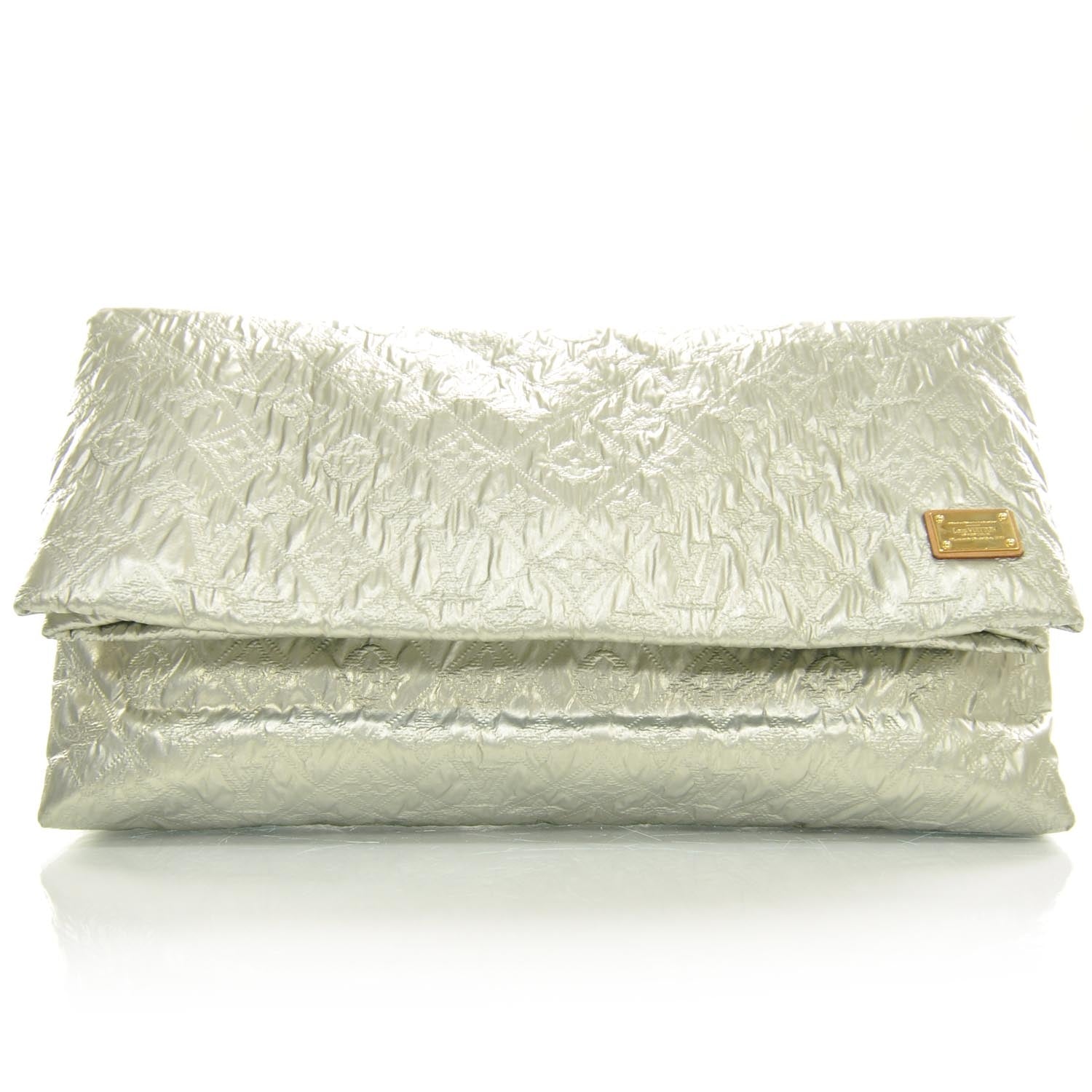 Louis Vuitton Jacquard Quilted Monogram Limelight Clutch GM Perle 1 of 7