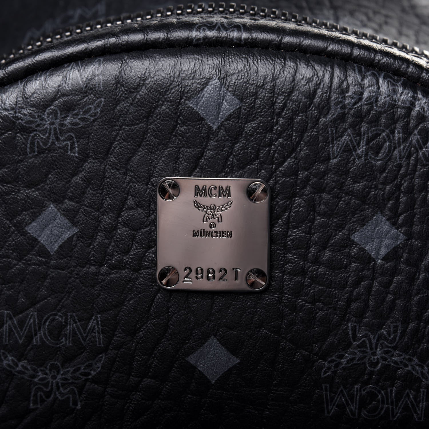 MCM Visetos Small Side Stud Stark Backpack Black 14 of 16