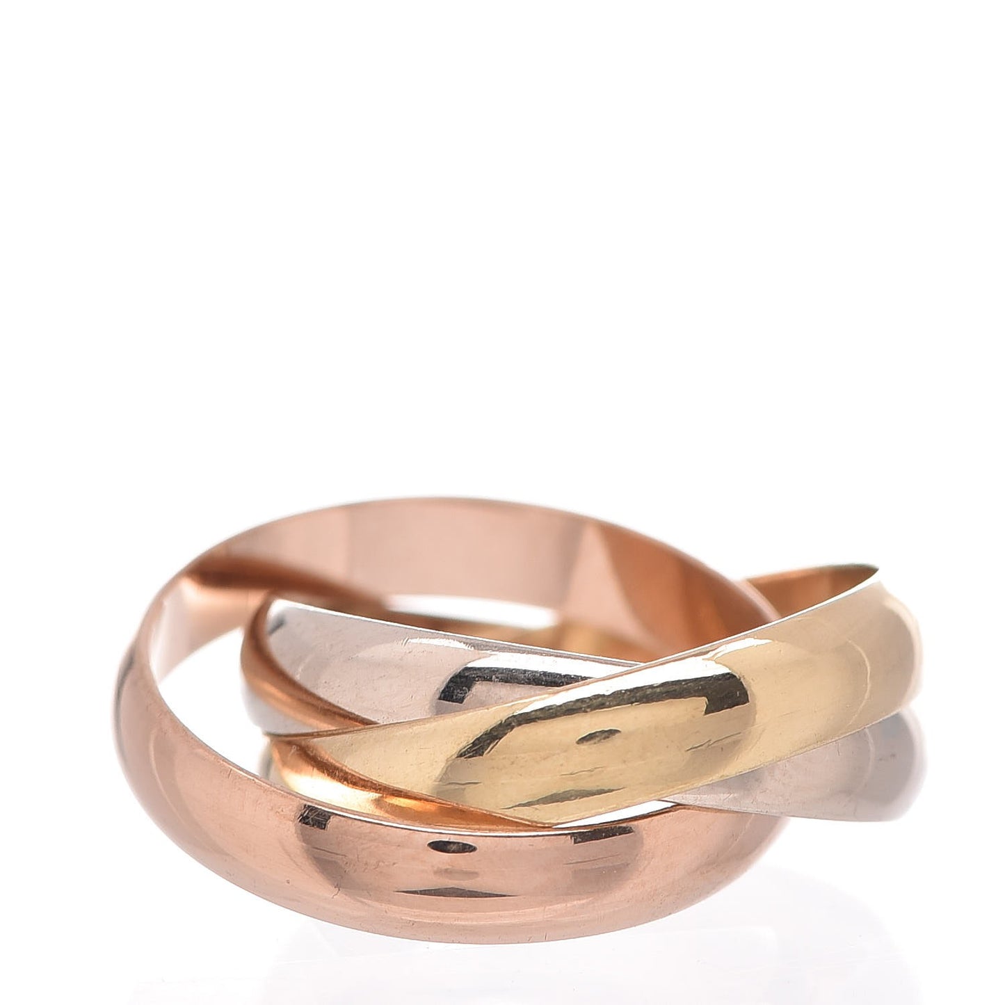 18K Pink Yellow White Gold Les Must De Trinity Ring 48 4.5