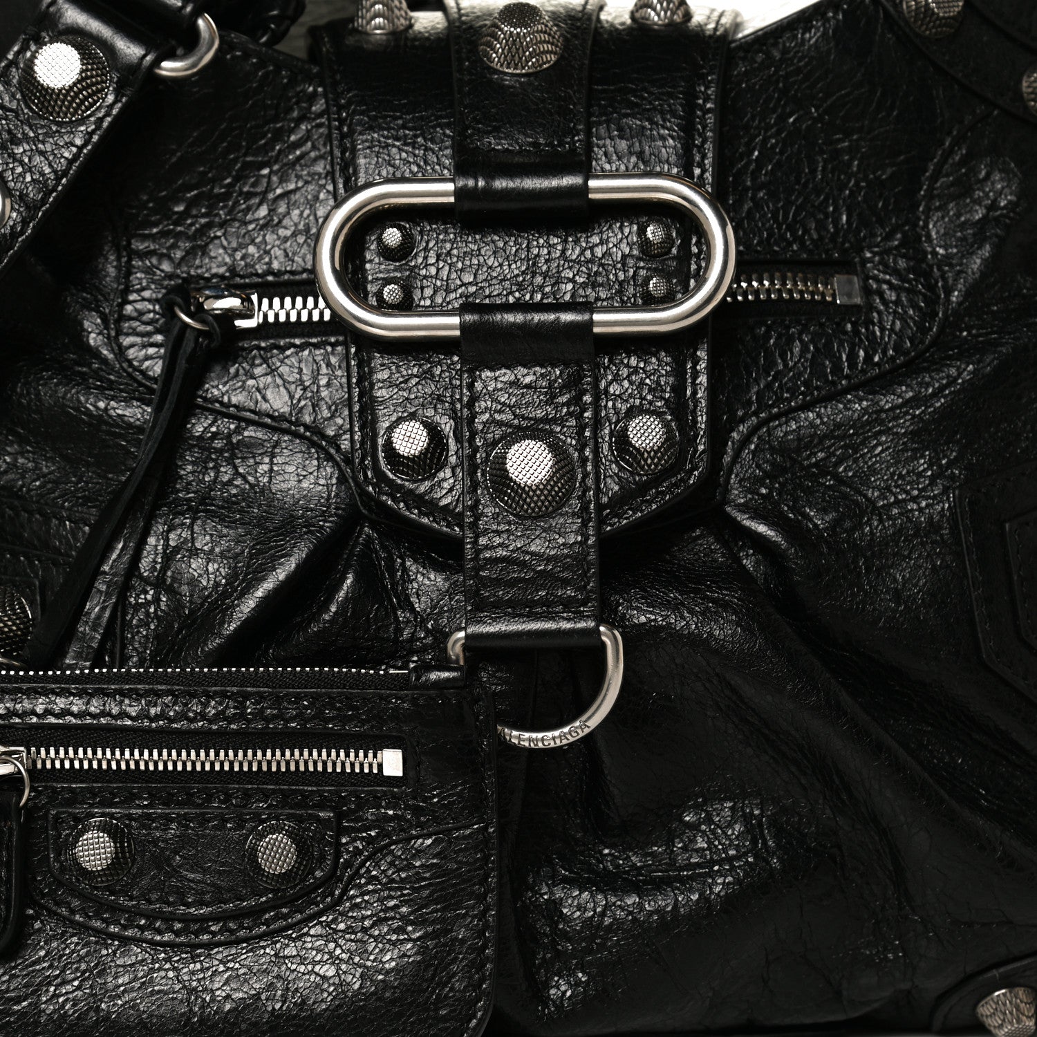 Balenciaga Agneau Arena Medium Le Cagole Shoulder Bag Black 8 of 14