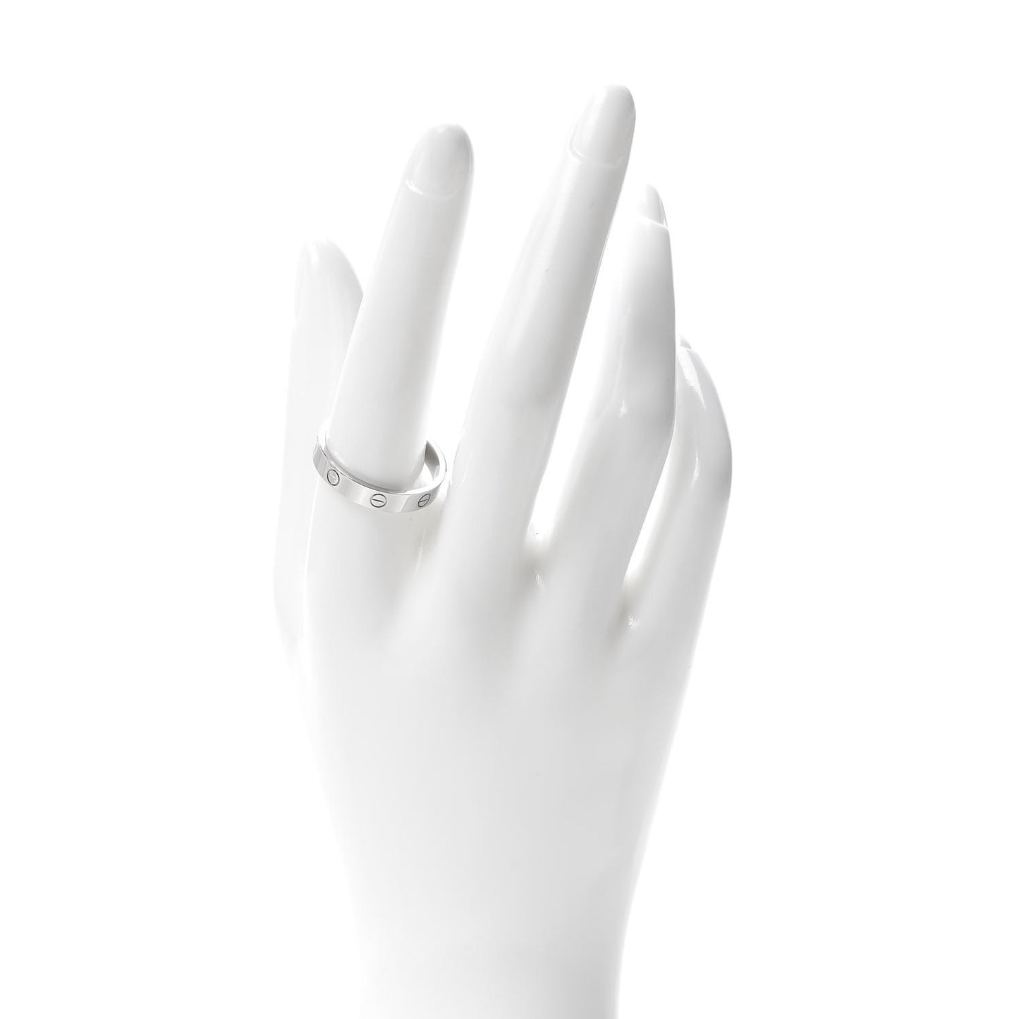 18K White Gold 3.5mm LOVE Wedding Band Ring 62 10