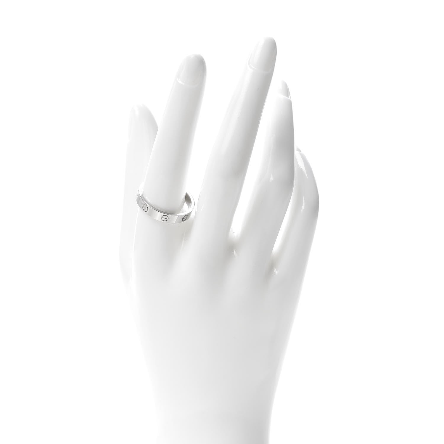 Cartier 18K White Gold 3.5mm LOVE Wedding Band Ring 62 10 2 of 5