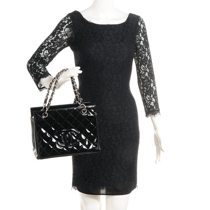 Chanel Patent Petit Timeless Shopping Tote PTT Black 2 of 8