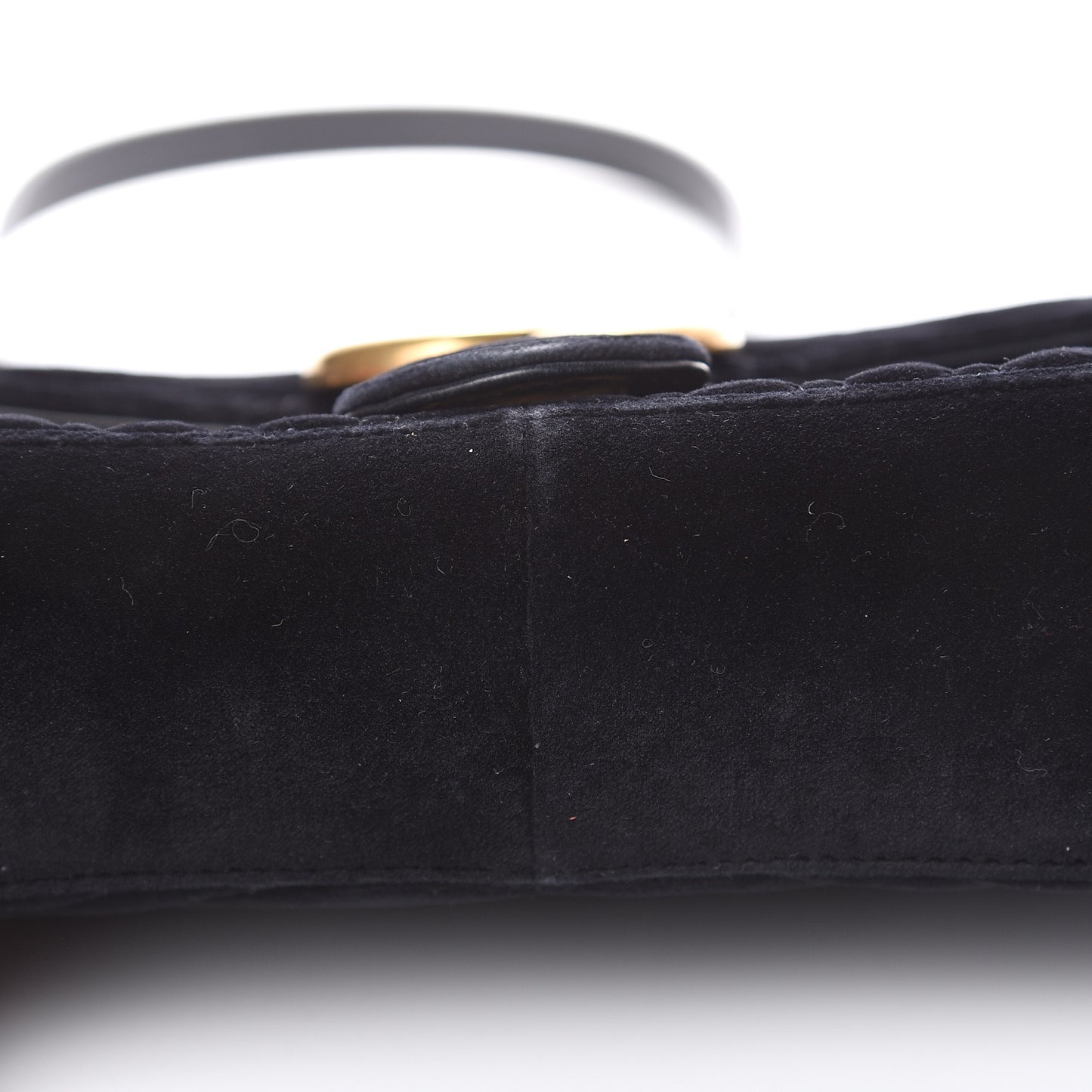 Velvet Matelasse Mini GG Marmont Shoulder Bag Black