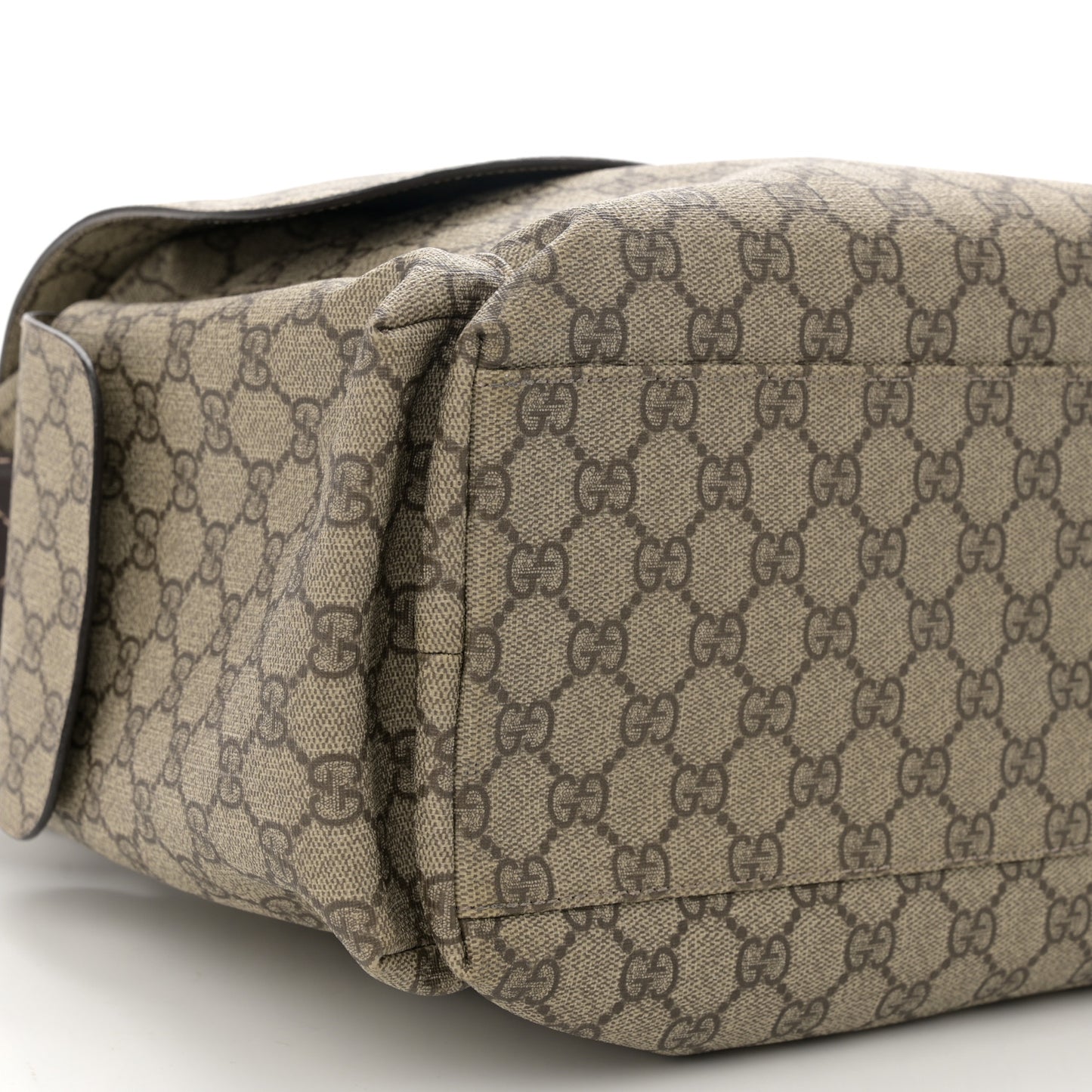 GG Plus Monogram Messenger Diaper Bag Dark Brown