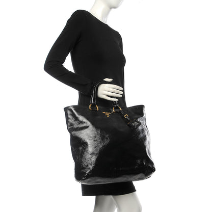 Prada Vernice Naplak Shopping Tote Black 3 of 8