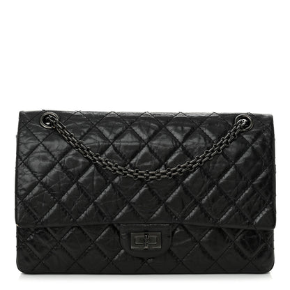 Chanel Glazed Aged Calfskin Quilted 2.55 Reissue 226 Flap So Black 1 of 11