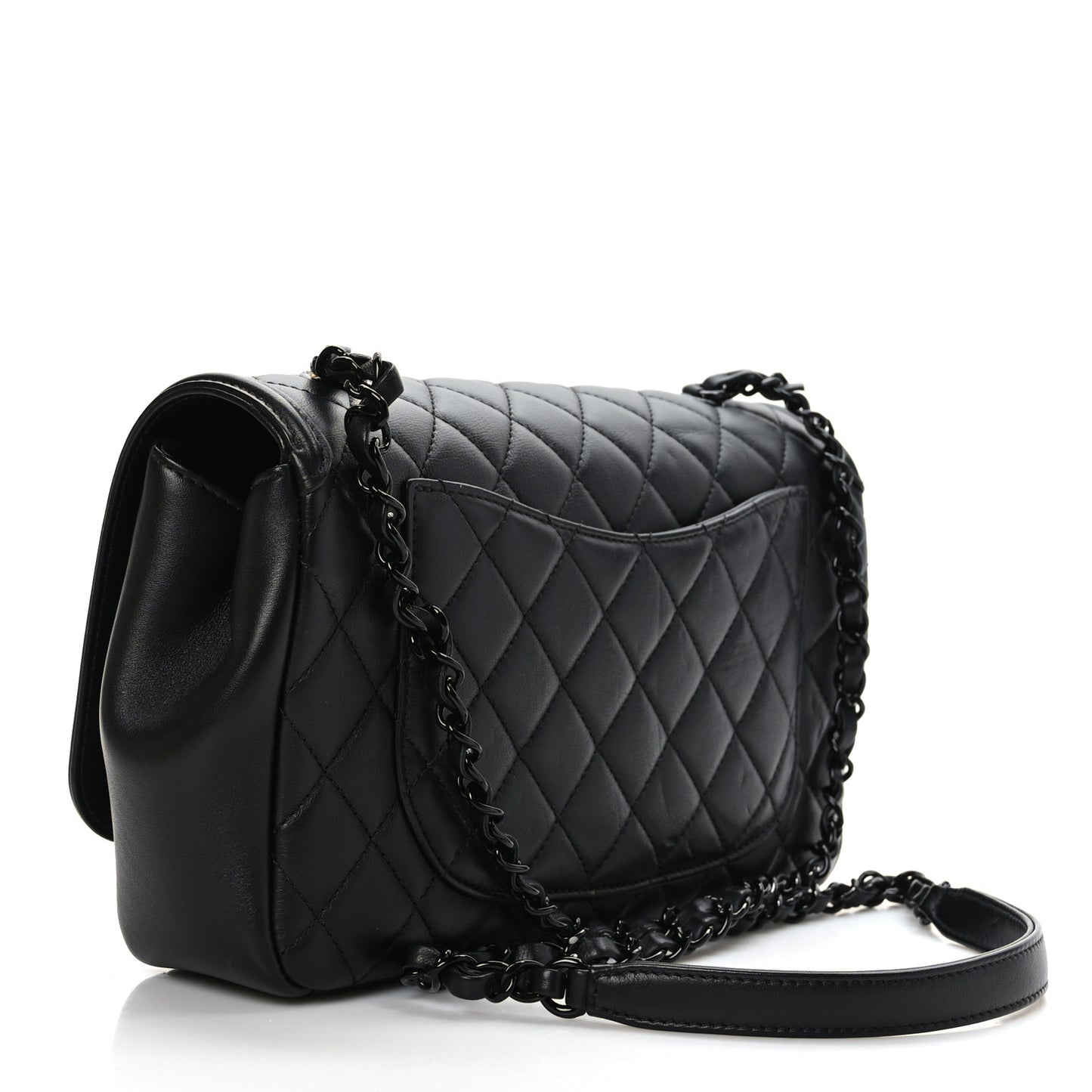 Lambskin Quilted Medium CC Filigree Flap Black