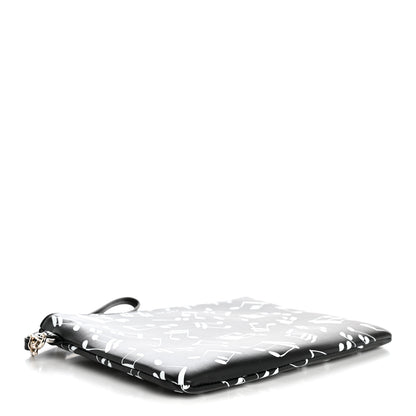 Saint Laurent Calfskin Musical Notes Zip Pouch Black 4 of 11