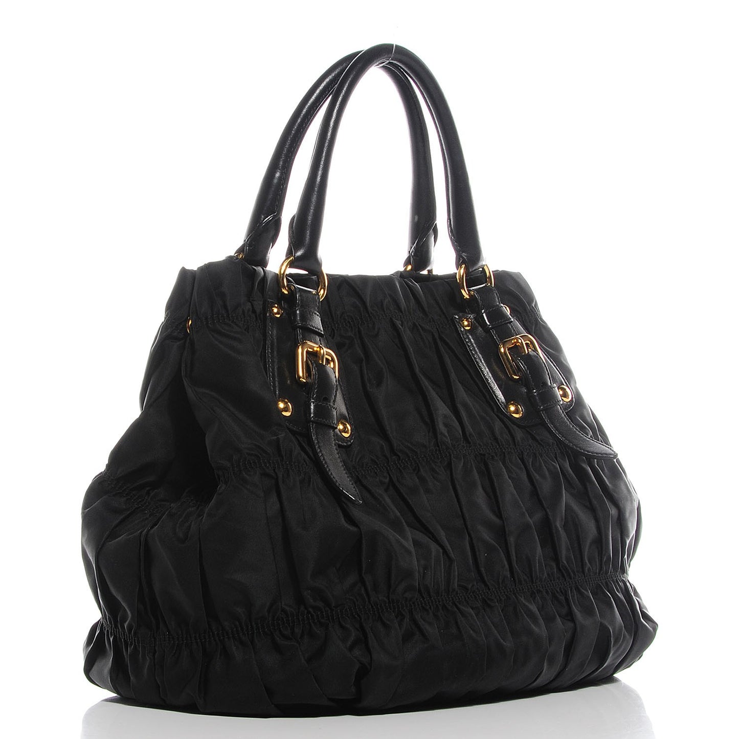 Tessuto Nylon Gaufre Tote Nero Black