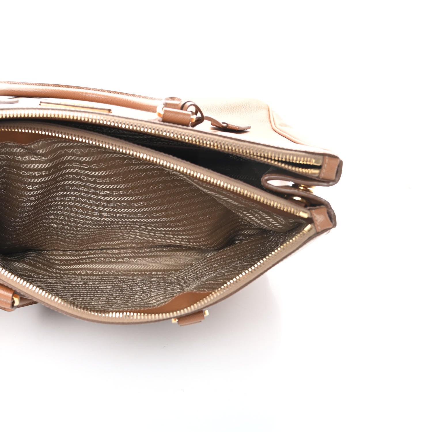 Prada Saffiano Medium Galleria Double Zip Tote Caramel 7 of 18