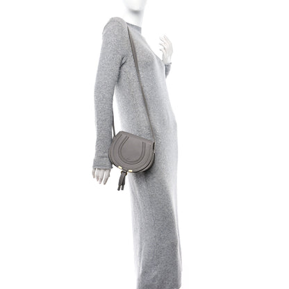 Chloe Grained Calfskin Small Marcie Saddle Bag Cashmere Grey 2 of 10