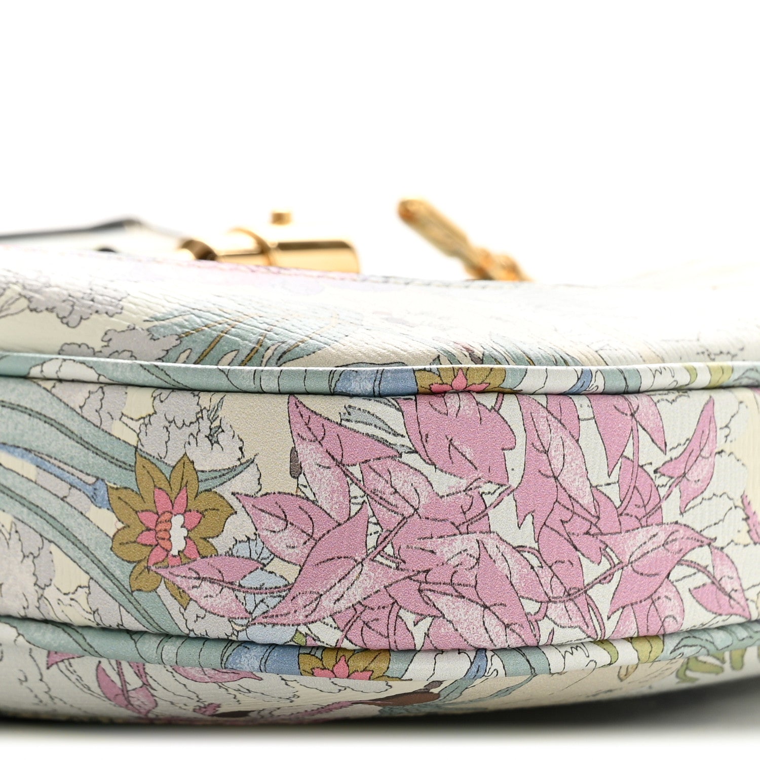 Gucci New Shangai Calfskin Tiger Savanah Small Jackie 1961 Hobo Chalky White Multicolor 10 of 12