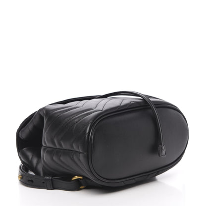 Gucci Calfskin Matelasse GG Marmont Flap Backpack Black 3 of 10