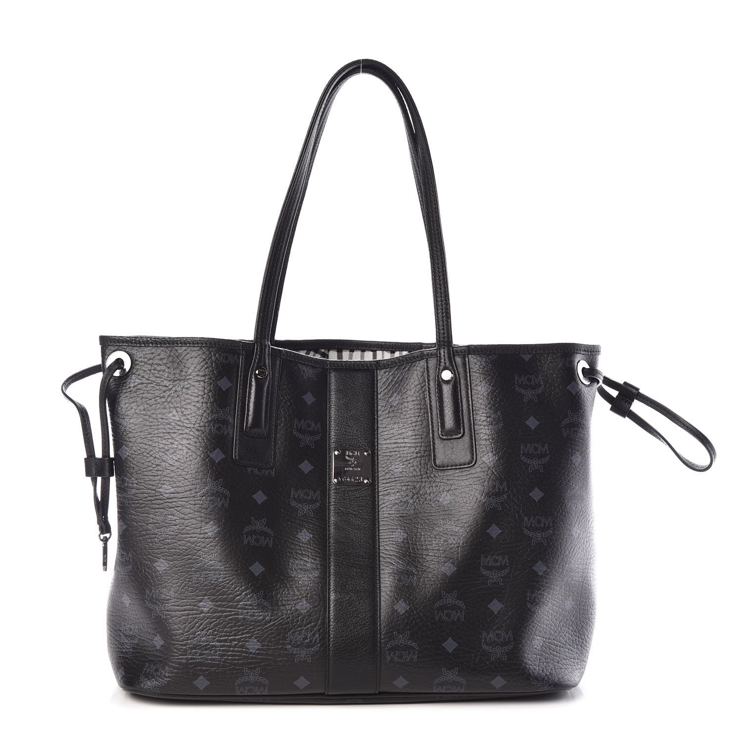 MCM Visetos Medium Liz Reversible Shopper Tote Black 1 of 13