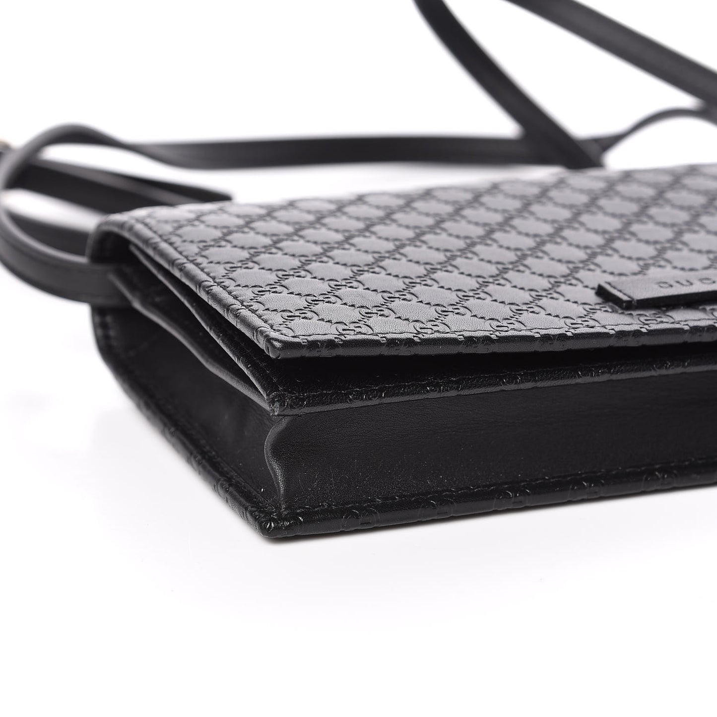 Microguccissima Crossbody Wallet Black