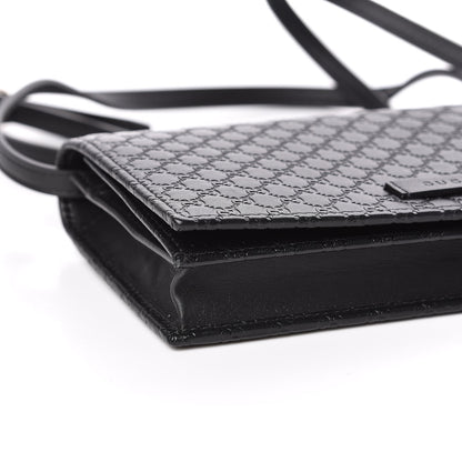 Gucci Microguccissima Crossbody Wallet Black 7 of 9