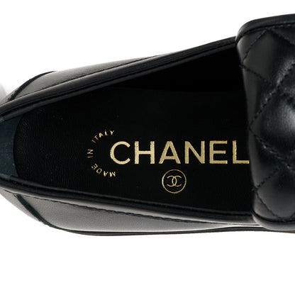 Chanel Lambskin Quilted CC Turnlock Loafers 36.5 Black 7 of 9