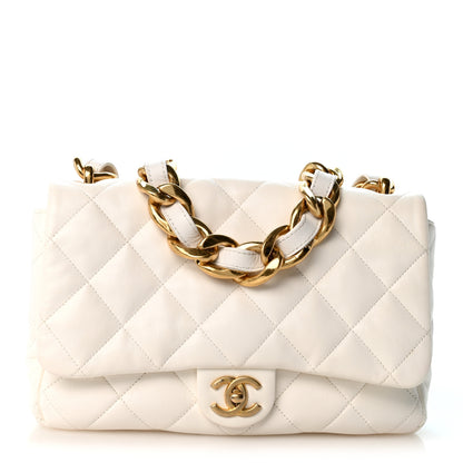 Chanel Lambskin Quilted Large CC Funky Town Flap White 1 of 12