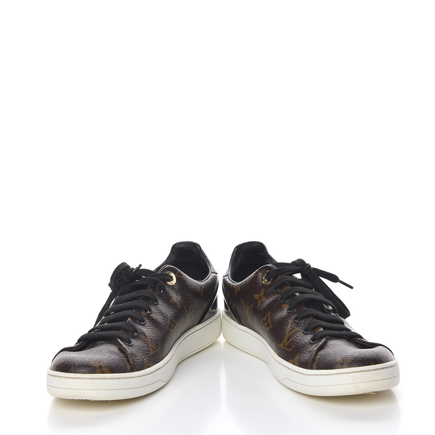 Louis Vuitton Patent Monogram Frontrow Sneakers 37 6 of 14