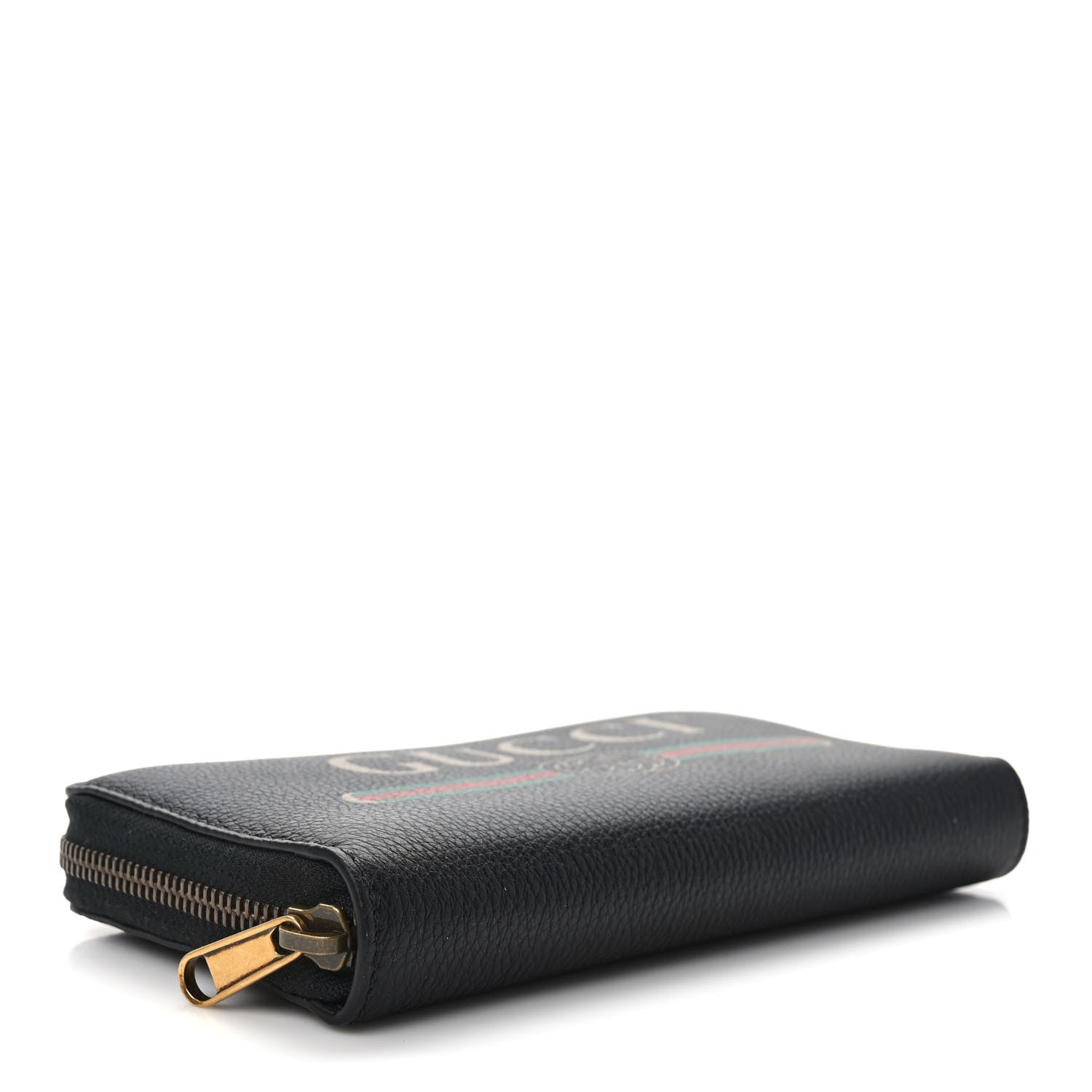 Gucci Calfskin Logo Zip Around Wallet Black 4 of 7