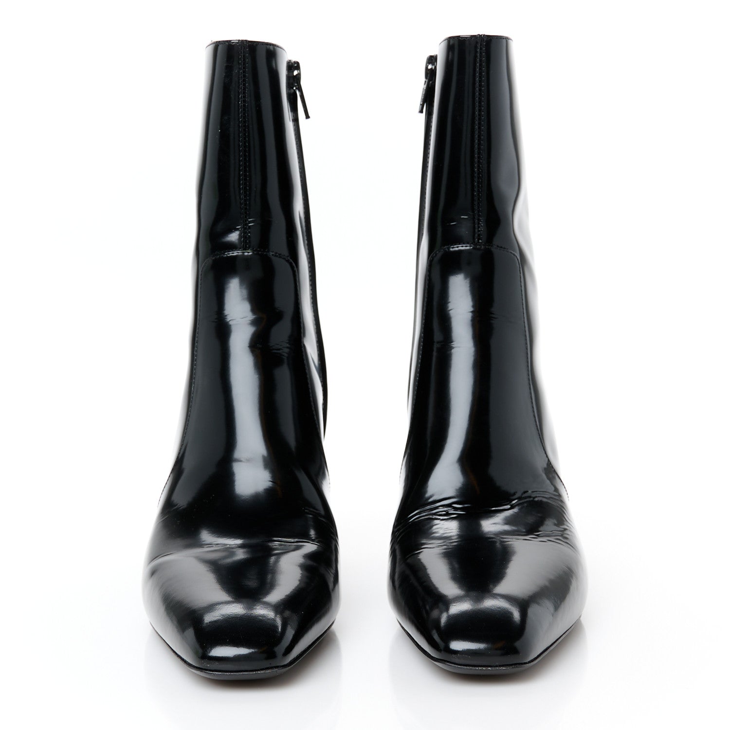 Saint Laurent Vitello Marilyn Betty 70 Ankle Zip Boots 39 Black 3 of 9