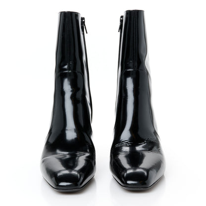 Saint Laurent Vitello Marilyn Betty 70 Ankle Zip Boots 39 Black 3 of 9