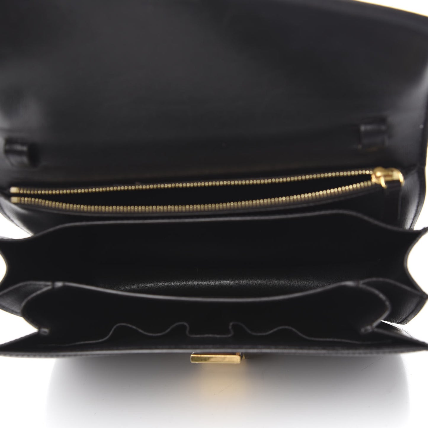 Liege Calfskin Medium Classic Box Flap Bag Black