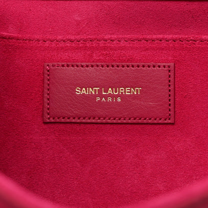 Saint Laurent Calfskin Classic Y Ligne Clutch Fuchsia 7 of 9