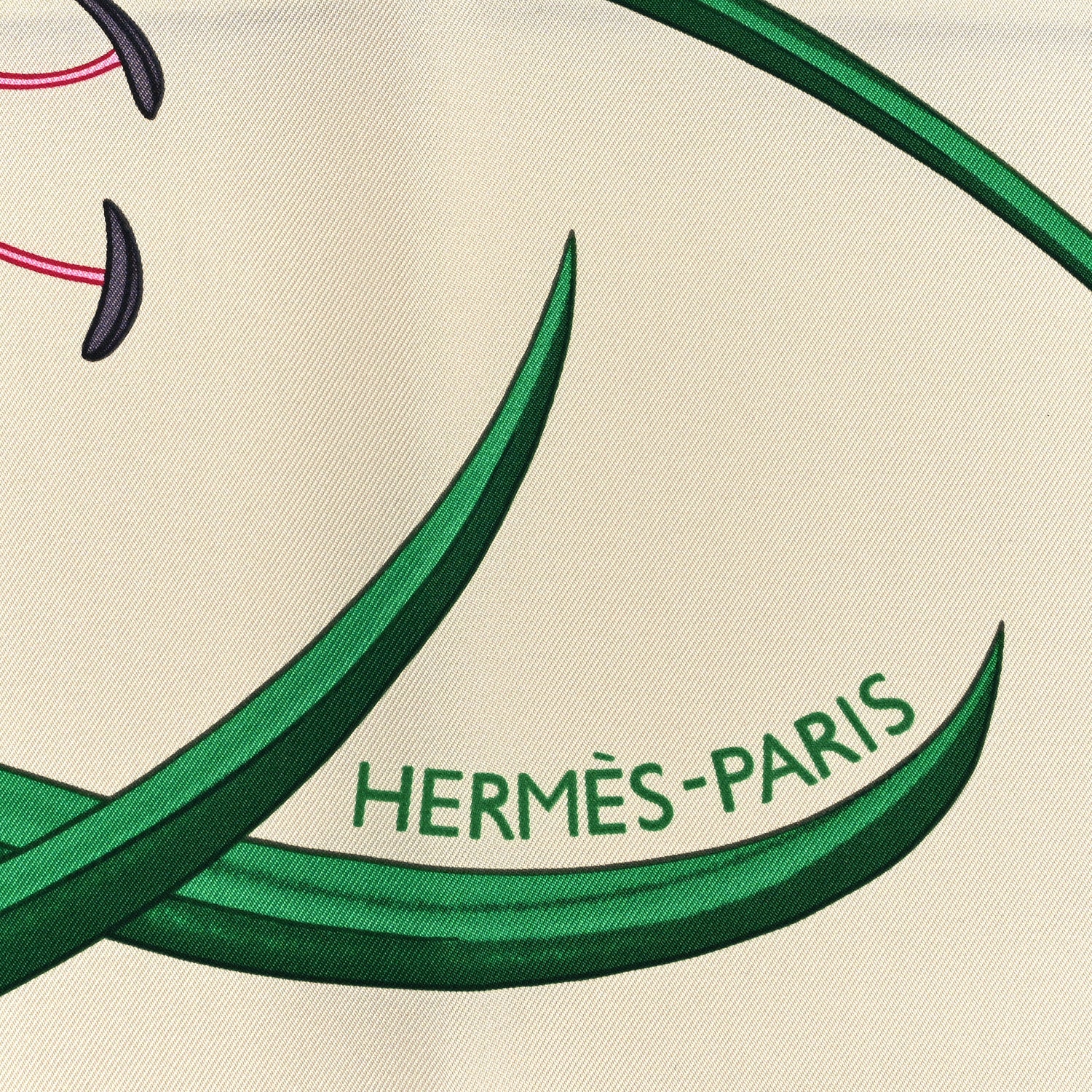 Hermes Silk Bouquet Final Scarf 90 White Casse Vermillion 3 of 5