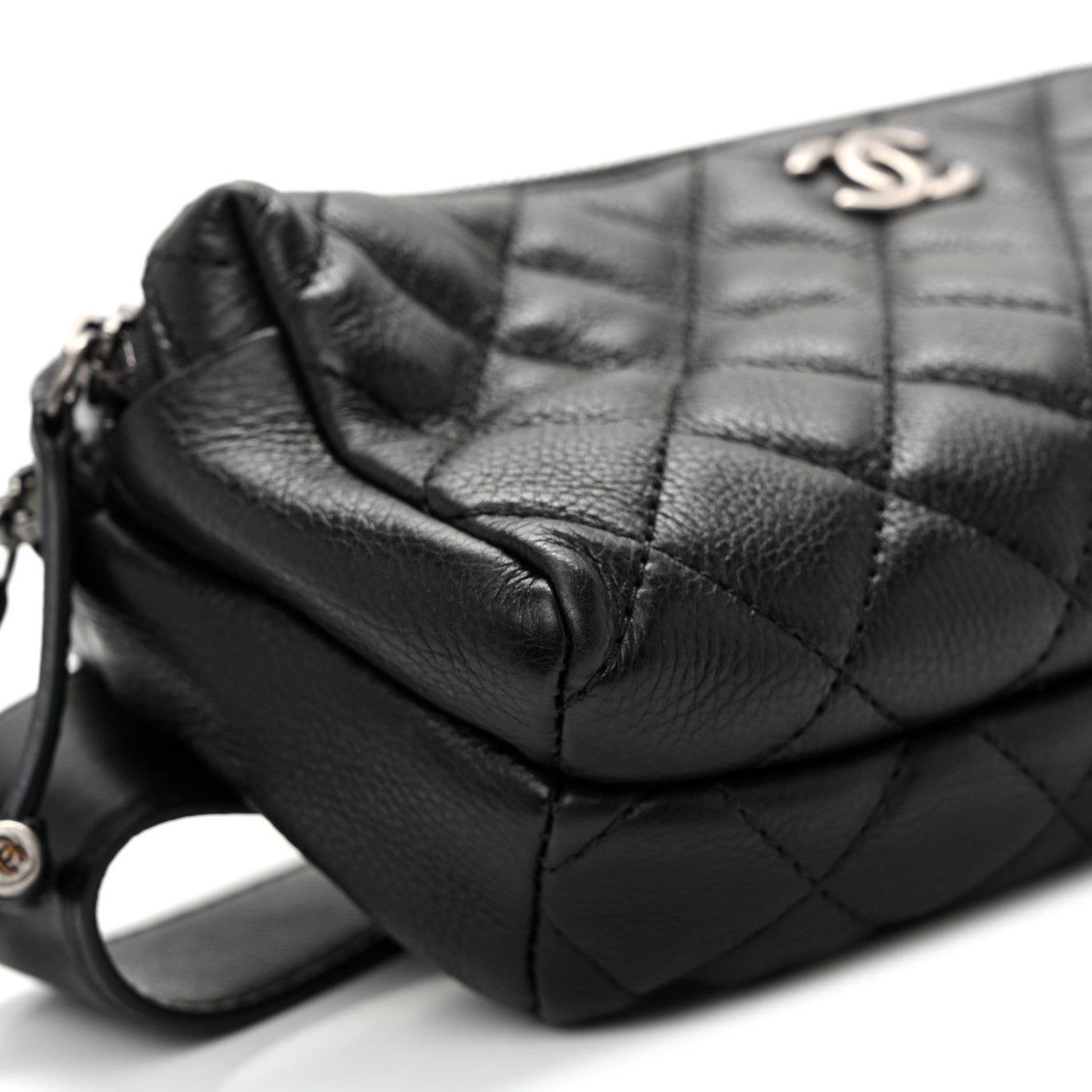 Chanel Calfskin Quilted Waist Bag Black 9 of 10