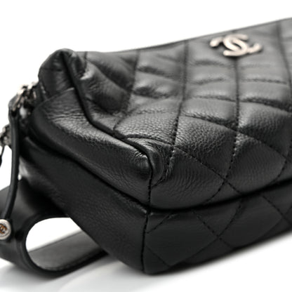 Chanel Calfskin Quilted Waist Bag Black 9 of 10