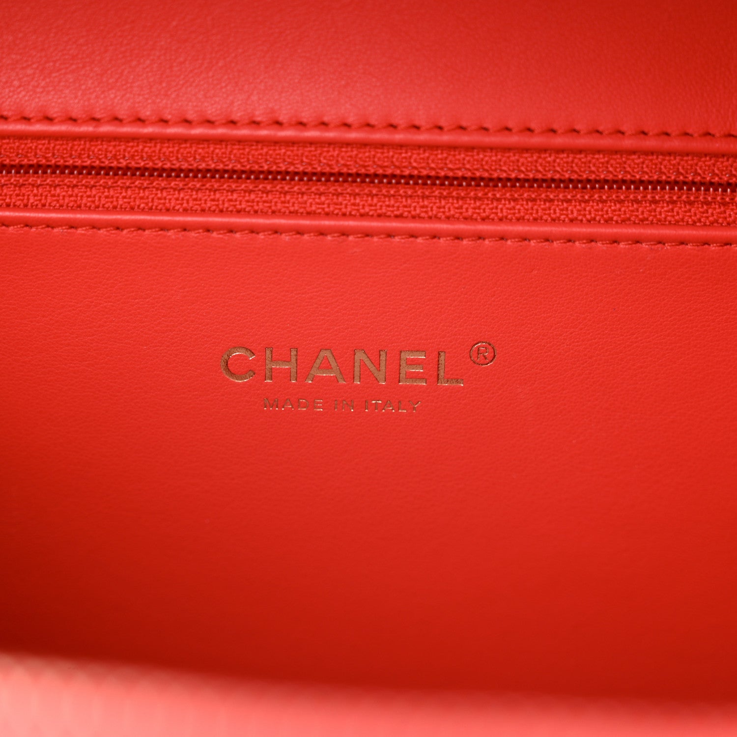 Chanel Caviar Quilted Large CC Filigree Vanity Case Red 7 of 13